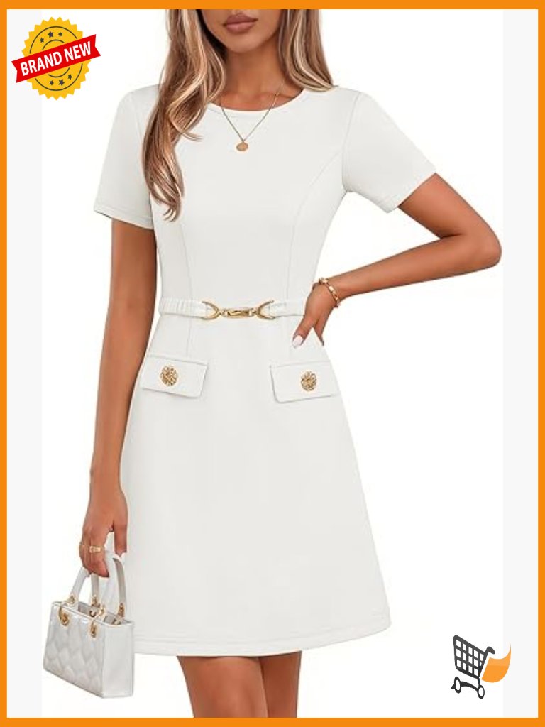 Elegant Bodycon A-Line Mini Dress Belt Work Office Graduation